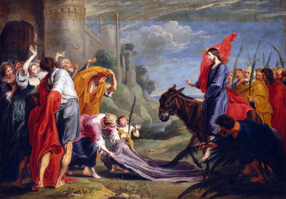 Jesus Christ during Palm Sunday